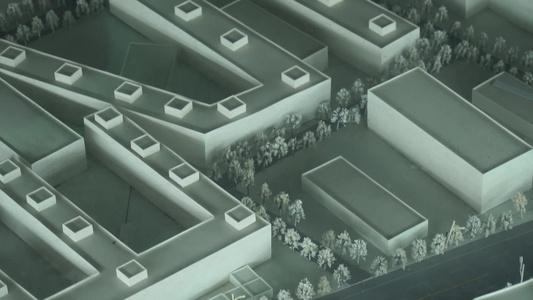城市模型微缩景观街道楼房视频