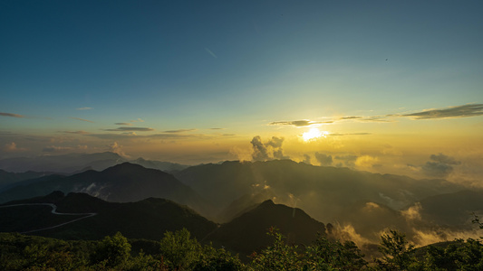 重庆贵阳山川云海延时视频