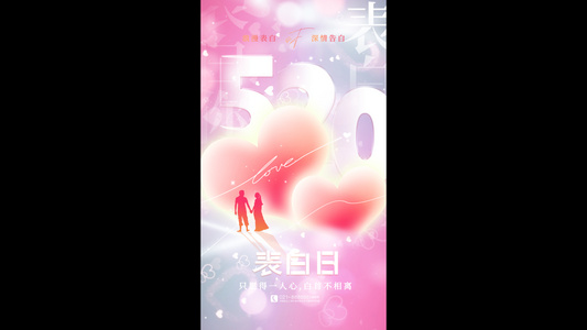 唯美梦幻520表白日视频海报视频