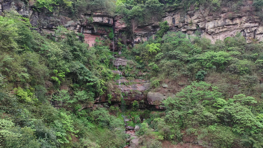 航拍云南昭通山区村落河流视频