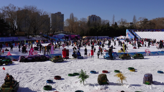 000化学雪场冰雪嘉年华北京紫竹院  紫竹院公园  4A级景区视频