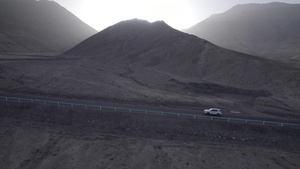 新疆公路航拍log灰雾模式原片19秒视频