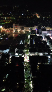 航拍桂林城市夜景 视频