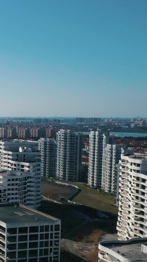 上海奉贤碧海金沙海景房上海城市航拍20秒视频