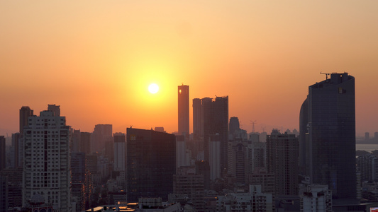 城市夕阳[中小城市]视频