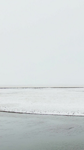 红原大草原月亮湾景区雪景航拍视频旅游景区视频