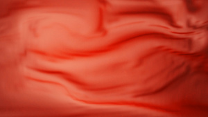 红绸布料流动扭曲红色背景40秒视频