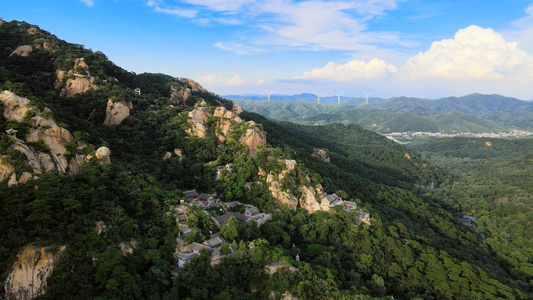 4k千山风景区古建筑道观视频