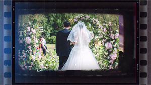 老电影婚礼开场相册预告片相册展示 ae模板129秒视频