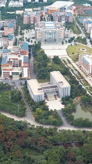 高清航拍大学校园桂林理工大学66秒视频