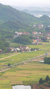 山区田园风光航拍[大别山区]视频