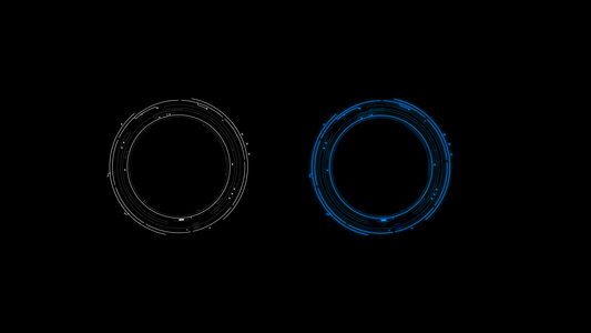 科技HUD圆圈动画视频