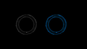 科技HUD圆圈动画14秒视频