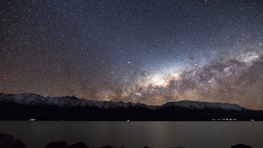 8K湖泊雪山星空银河延时[湖群]视频