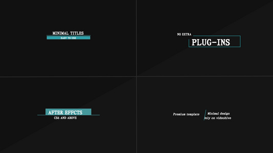 20组简洁文字标题动画AEcs6模板视频