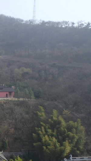 国家5A级风景区茅山乾元观航拍视频远景54秒视频