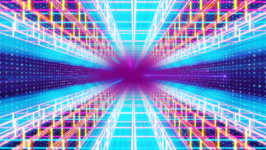 光晕能量矩阵科幻空间旋转隧道穿梭背景视频