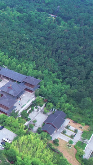 航拍4A级景区南京牛首山佛顶寺寺庙29秒视频