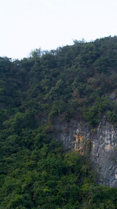 航拍广西桂林月亮山旅游景点视频