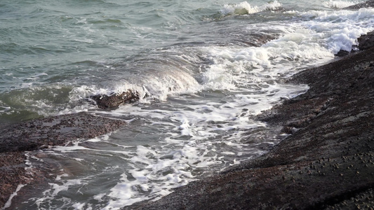 大海海浪浪花升格视频视频