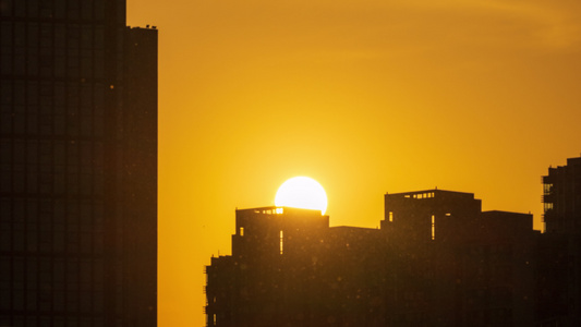 太阳日出日落夕阳傍晚黄昏清晨长焦特写4K视频