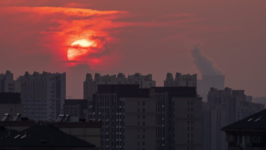 太阳日出日落夕阳傍晚黄昏清晨长焦特写4K视频