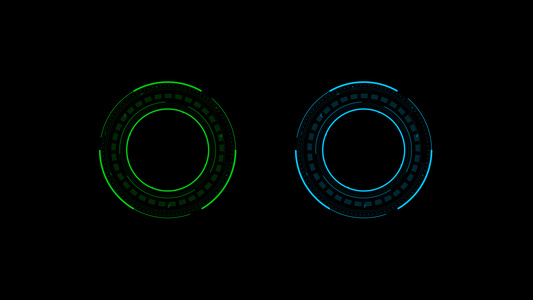 科技HUD圆圈动画[个圈]视频