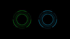 科技HUD圆圈动画15秒视频