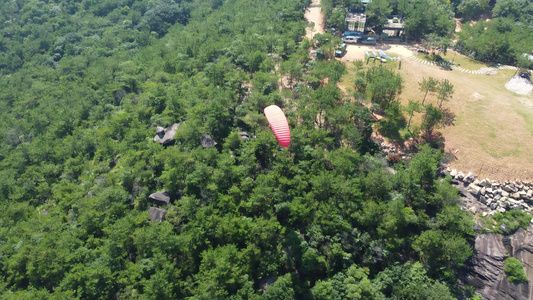 滑翔伞飞行 天空 视频