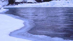冰雪河水溪流流水20秒视频
