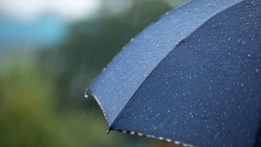 雨中空镜高速摄影视频