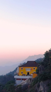 航拍世界双遗产九华山风景区观音峰寺院视频佛教圣地视频