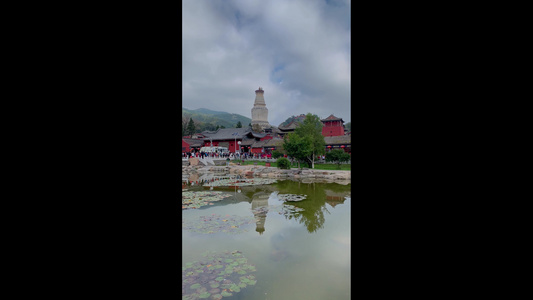 五台山景区世界文化遗产塔院寺竖版视频视频