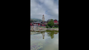 五台山景区世界文化遗产塔院寺竖版视频30秒视频