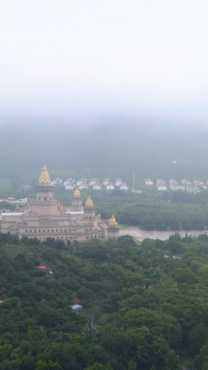 5A风景区灵山胜境梵宫航拍灵山大佛112秒视频