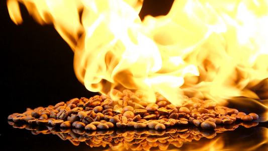 升格咖啡豆特效烘焙咖啡豆视频