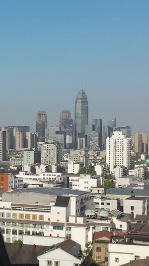 绍兴城市风光航拍视频高楼大厦30秒视频