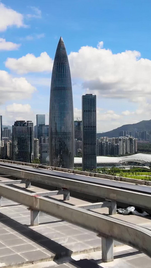 深圳cbd城市航拍中国华润大厦27秒视频