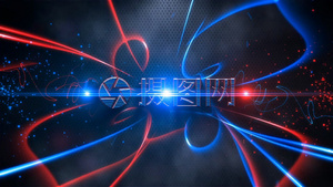 炫彩粒子光线爆炸标识展示AECC2015模板15秒视频