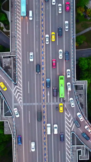 俯视立交素材城市发展52秒视频