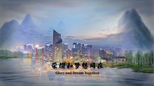 水墨中国风企业图文宣传片头AE模板视频