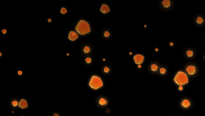 4k孔明灯粒子上升视频元素AE模板20秒视频