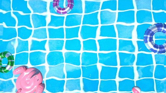 3d夏天泳池动画视频