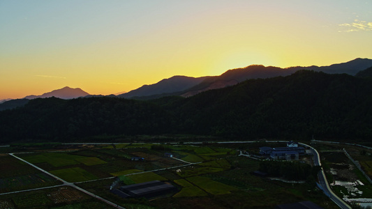 武夷山五夫镇夕阳视频