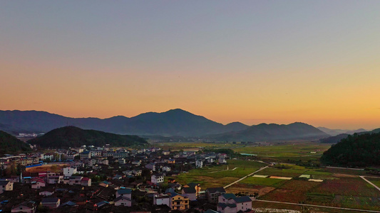 武夷山五夫镇夕阳视频