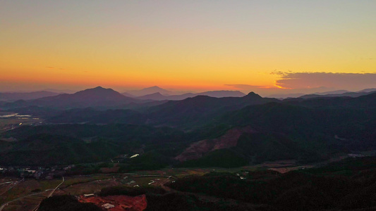 武夷山五夫镇夕阳视频