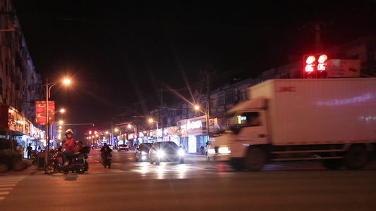 上海松江小昆山镇夜市视频