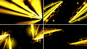 4组金色粒子光线转场28秒视频