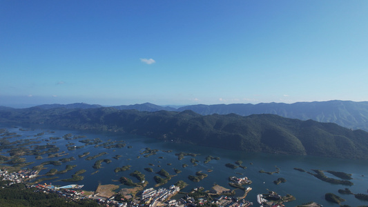 航拍湖北4A级景区仙岛湖自然风光旅游风景4k素材视频