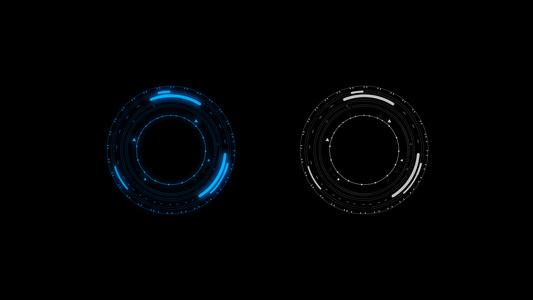 科技HUD圆圈动画[个圈]视频